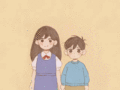 Sunny and Mari as children.